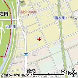 静岡県袋井市延久624周辺の地図