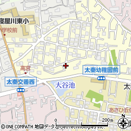 大阪府寝屋川市太秦緑が丘20周辺の地図