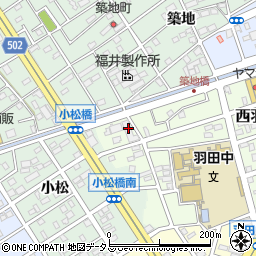 愛知県豊橋市西羽田町5周辺の地図