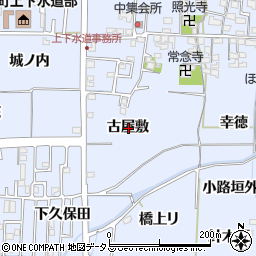 京都府相楽郡精華町祝園古屋敷周辺の地図