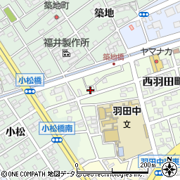 愛知県豊橋市西羽田町68周辺の地図