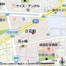 愛知県豊橋市立花町周辺の地図