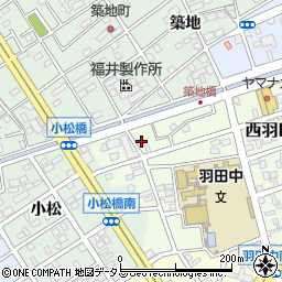 愛知県豊橋市西羽田町72周辺の地図
