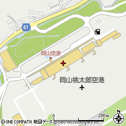 岡山空港総合案内所周辺の地図