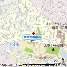 大阪府寝屋川市太秦緑が丘25-1周辺の地図