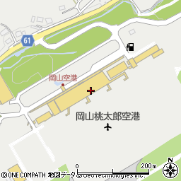 岡山空港（岡山桃太郎空港）周辺の地図