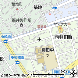 愛知県豊橋市西羽田町61周辺の地図