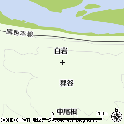 京都府木津川市加茂町北白岩周辺の地図