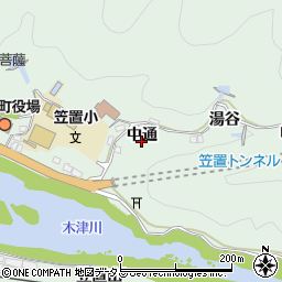 京都府相楽郡笠置町笠置中通周辺の地図