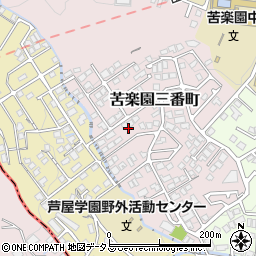 兵庫県西宮市苦楽園三番町5周辺の地図