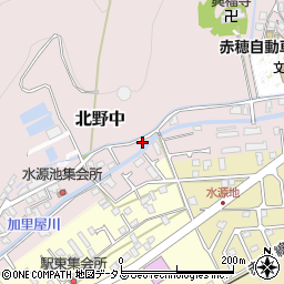 兵庫県赤穂市北野中382-58周辺の地図