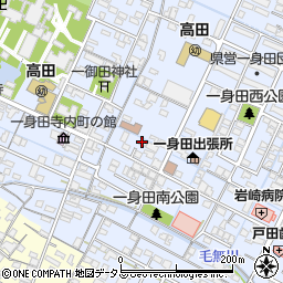 中日新聞一身田専売所周辺の地図