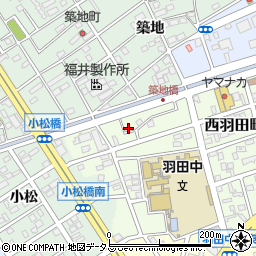 愛知県豊橋市西羽田町73周辺の地図