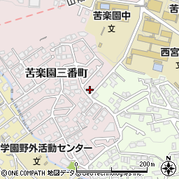 兵庫県西宮市苦楽園三番町12-9周辺の地図