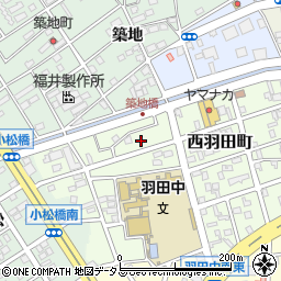 愛知県豊橋市西羽田町57周辺の地図