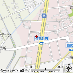 静岡県浜松市中央区恒武町170周辺の地図