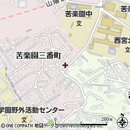 兵庫県西宮市苦楽園三番町12-8周辺の地図