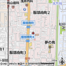 大阪府豊中市服部南町周辺の地図