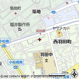 愛知県豊橋市西羽田町58周辺の地図