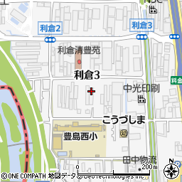大阪府豊中市利倉3丁目周辺の地図