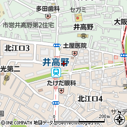 大阪府大阪市東淀川区北江口4丁目20-19周辺の地図