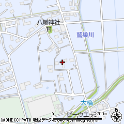 静岡県袋井市鷲巣616周辺の地図