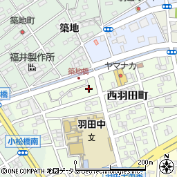 愛知県豊橋市西羽田町55周辺の地図