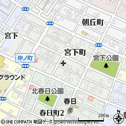 愛知県豊橋市宮下町周辺の地図