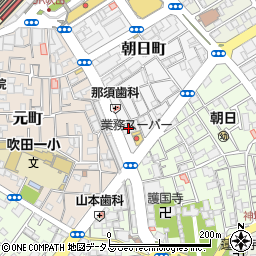 ビジョンメガネ吹田朝日町店周辺の地図