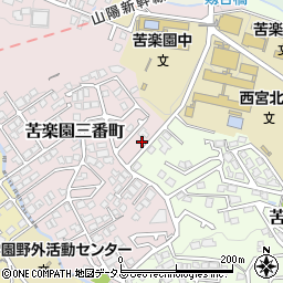 兵庫県西宮市苦楽園三番町12-6周辺の地図