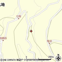 岡山県高梁市川上町七地1667周辺の地図