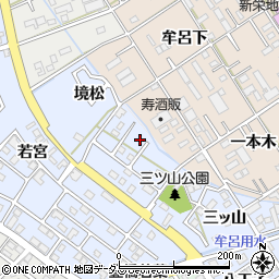 愛知県豊橋市牟呂町境松周辺の地図