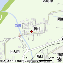 京都府木津川市加茂町北鴨村周辺の地図