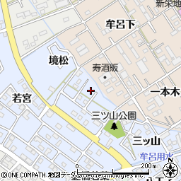 愛知県豊橋市牟呂町（境松）周辺の地図