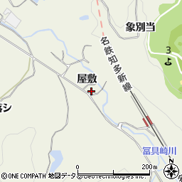 愛知県知多郡美浜町野間屋敷周辺の地図