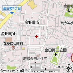 大阪府守口市金田町5丁目周辺の地図