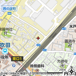 大阪府吹田市西の庄町周辺の地図
