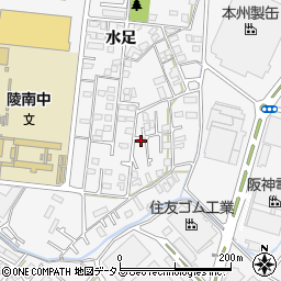兵庫県加古川市野口町水足299-10周辺の地図