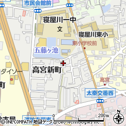 岩崎産業寝屋川営業所周辺の地図