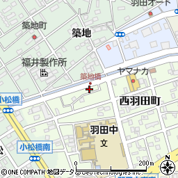 愛知県豊橋市西羽田町79周辺の地図