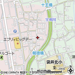 静岡県袋井市堀越986周辺の地図