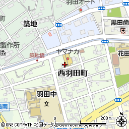 愛知県豊橋市西羽田町102周辺の地図