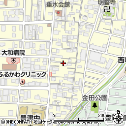 大阪府吹田市垂水町2丁目21周辺の地図