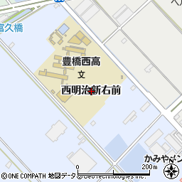 愛知県豊橋市牟呂町西明治新右前周辺の地図