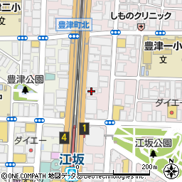 ルネ江坂駅前周辺の地図