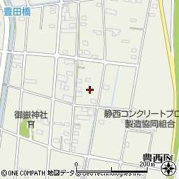 静岡県浜松市中央区豊西町周辺の地図