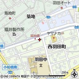 愛知県豊橋市西羽田町86周辺の地図