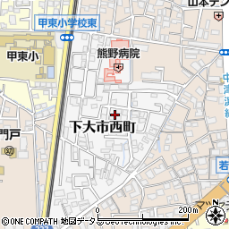 兵庫県西宮市下大市西町周辺の地図