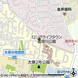 大阪府寝屋川市太秦緑が丘37周辺の地図