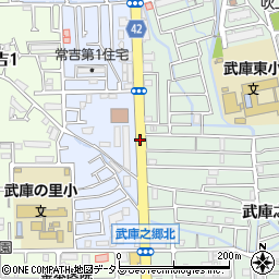武庫荘総合高南周辺の地図